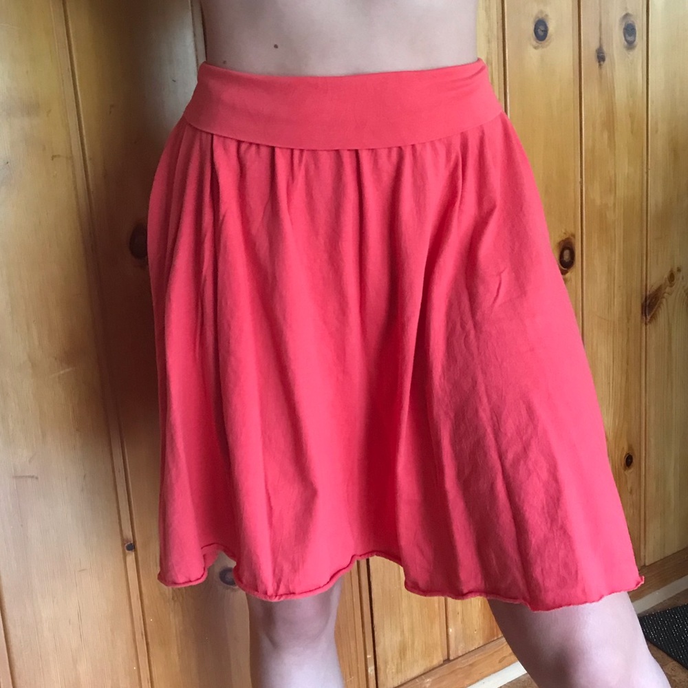 Coral Cotton Skirt